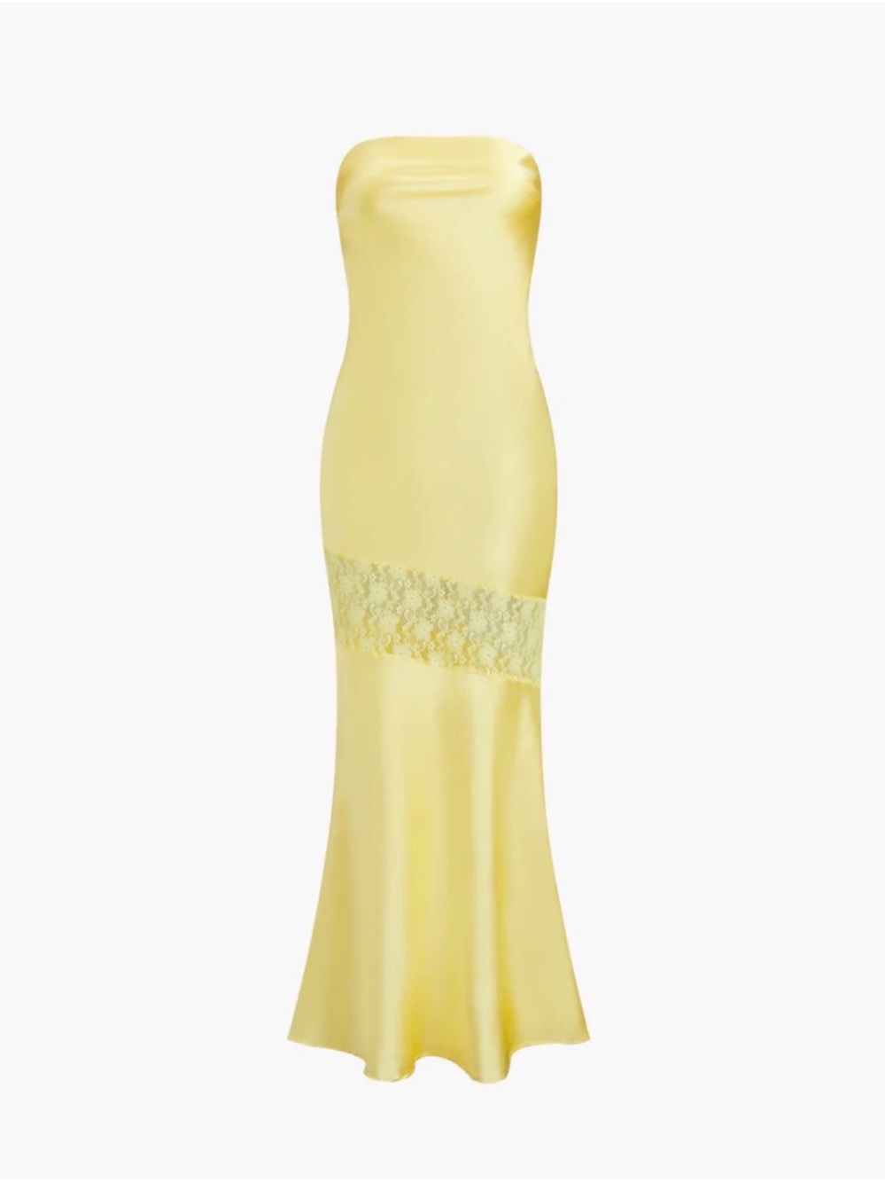 Commense Asymmetrical Lace Strapless Tube Midi Dress NWT Size S